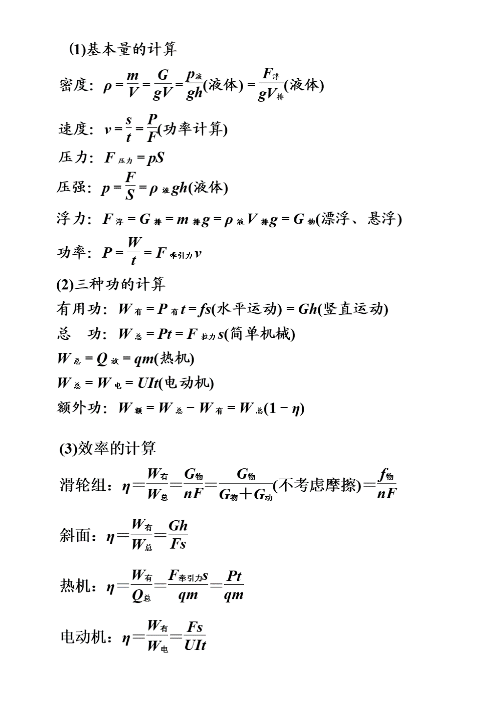 识别|中考物理知识点汇总，搞定这些题型胸有成竹，帮孩子收藏