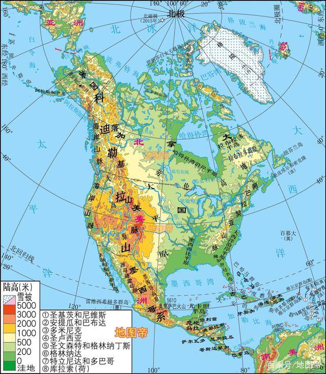 世界七大洲地形圖12圖