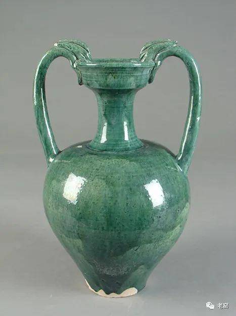 古代蓝釉图文_唐代_蓝色_三彩