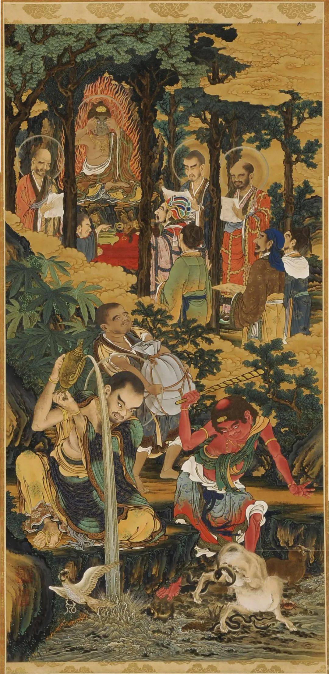 一信的《五百罗汉图》_芥子园_画谱_中国画