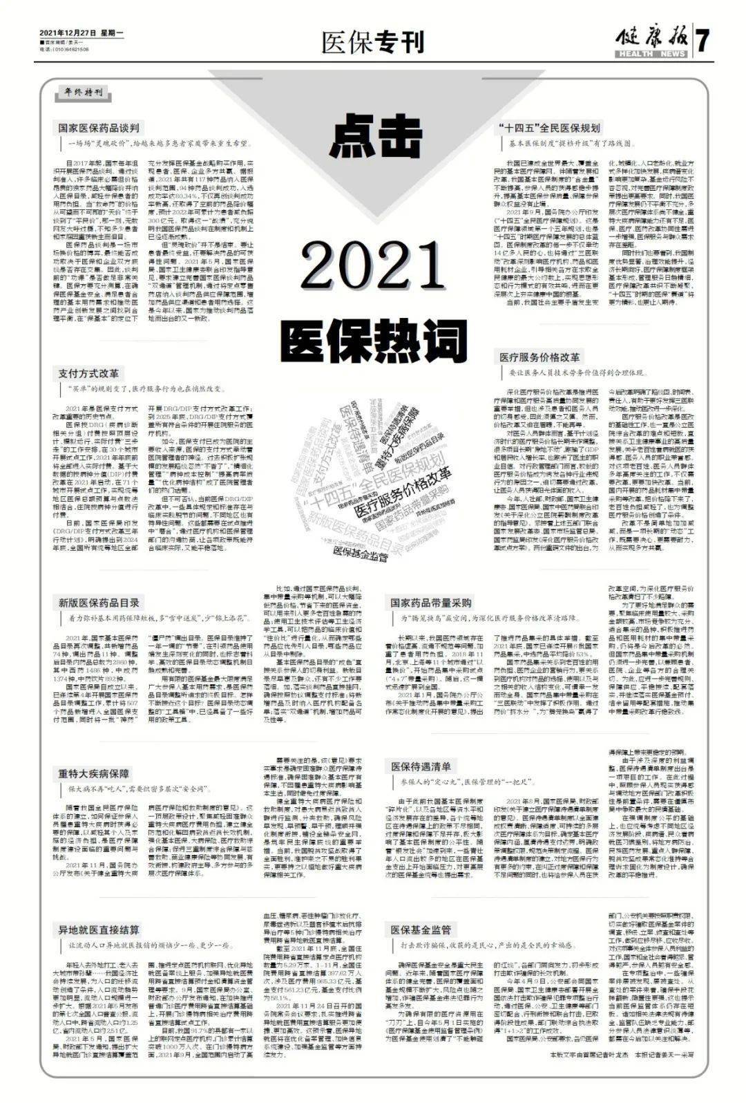 专稿|年终专稿 | 点击2021医保十大热词