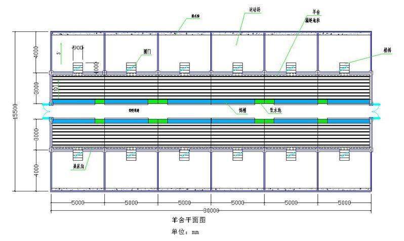 100只养羊棚设计图北方图片