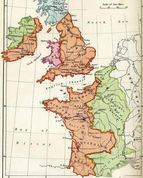 1154年诺曼王朝绝嗣,亨利一世的外孙安茹公爵亨利即位,建立安茹王朝