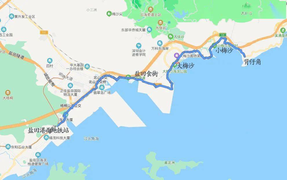 1月2日徒步鹽田海濱棧道遇見深圳最美藍色海岸線