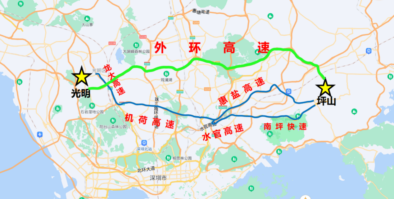 深圳外环高速公路深圳段二期工程1月1日正式通车