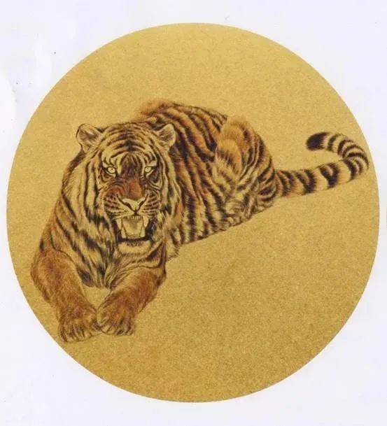 国画教程:虎的各种画法详解_皮毛_斑纹_黑色