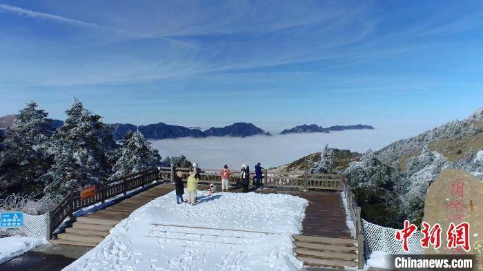 雪山|湖北神农架：云海流淌雪山间