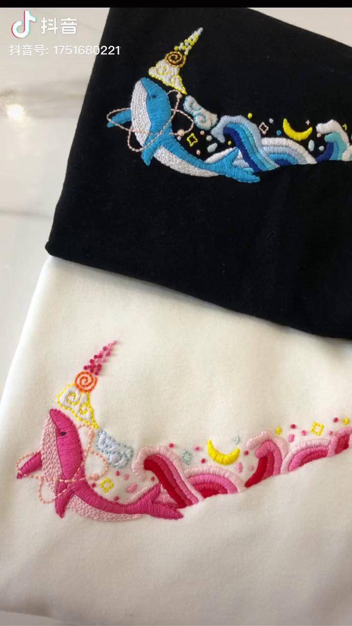 对勾鲸鱼教程来啦一针一线的温柔一定要留给对的人耐克限量版耐克刺绣