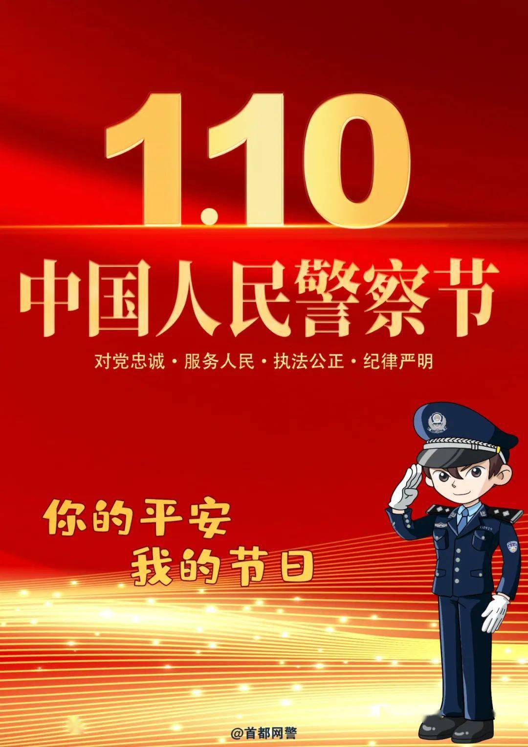 110警察节祝福语图片