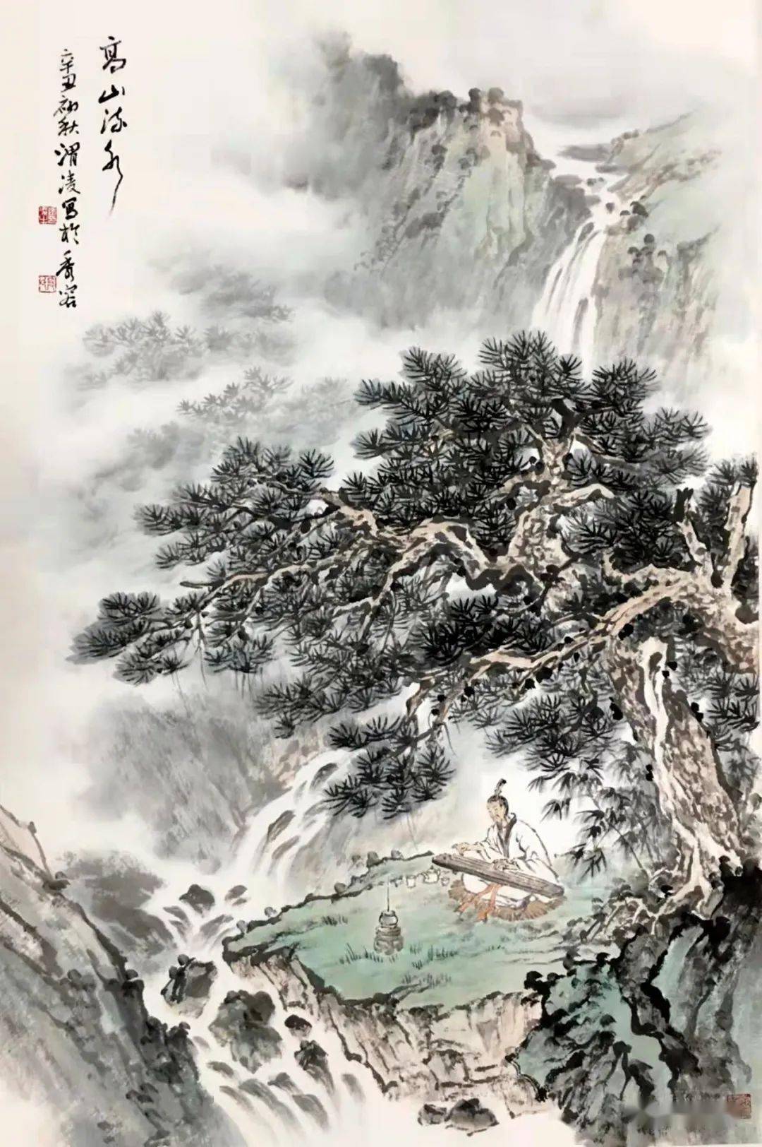 2022殷渭凌迎新春山水画作品欣赏