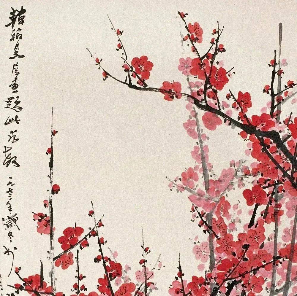 15幅关山月的梅画，繁花似火_梅花_梅而歌_于墨端