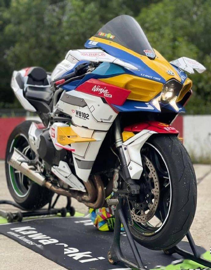 rx-78-2高达配色川崎ninjah2痛车 67676767_搜狐汽车_搜狐网