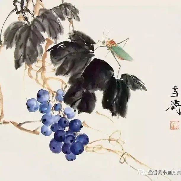 国画教程：写意葡萄入门_画法_书画_步骤