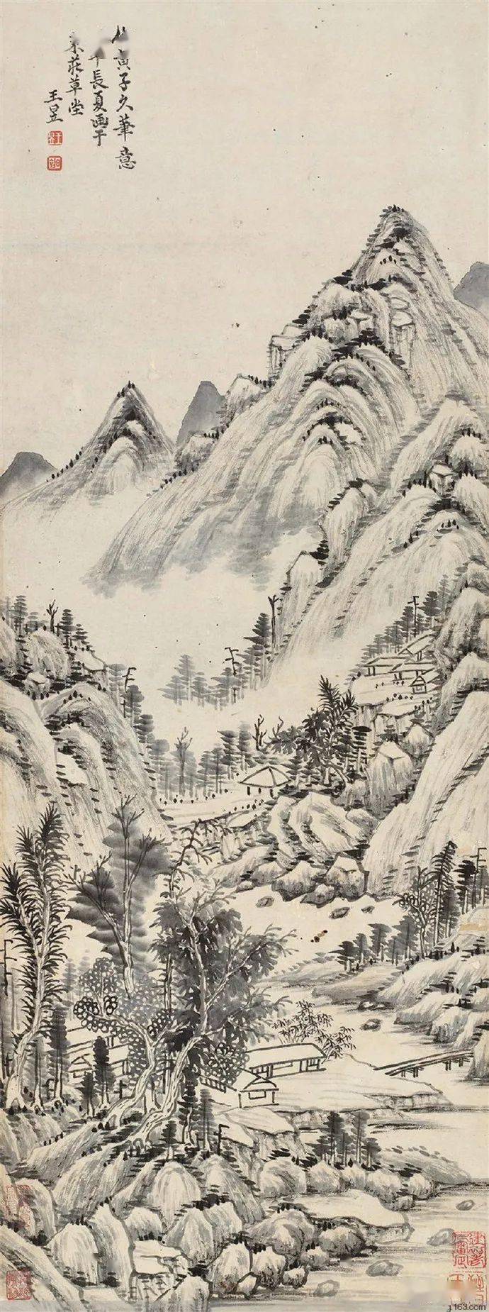 名品视界清代画家王昱的山水画欣赏