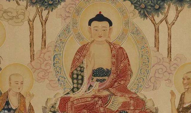 一花一世界,一佛一如来—工笔佛画!_佛教_局部_菩萨