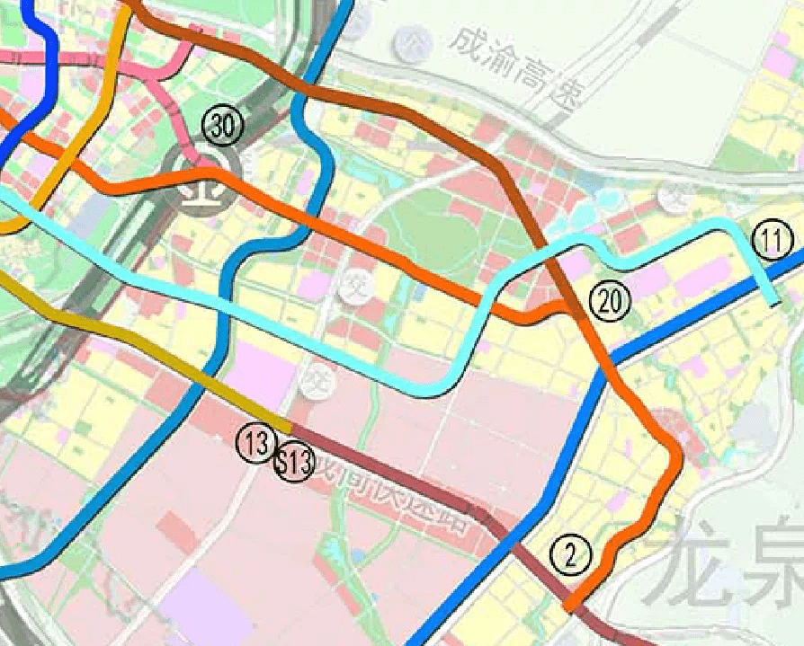 龙泉驿地铁规划高清图图片
