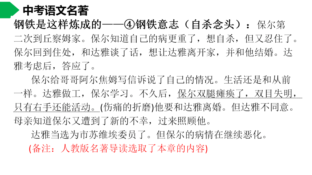 初中语文八下钢铁是怎样炼成的名著导读思维导图考点合集寒假预习必收