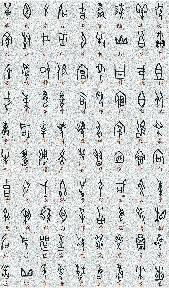 ﹀《全部甲骨文对照表》甲骨文,是中国的一种古老文字,又称"契文","