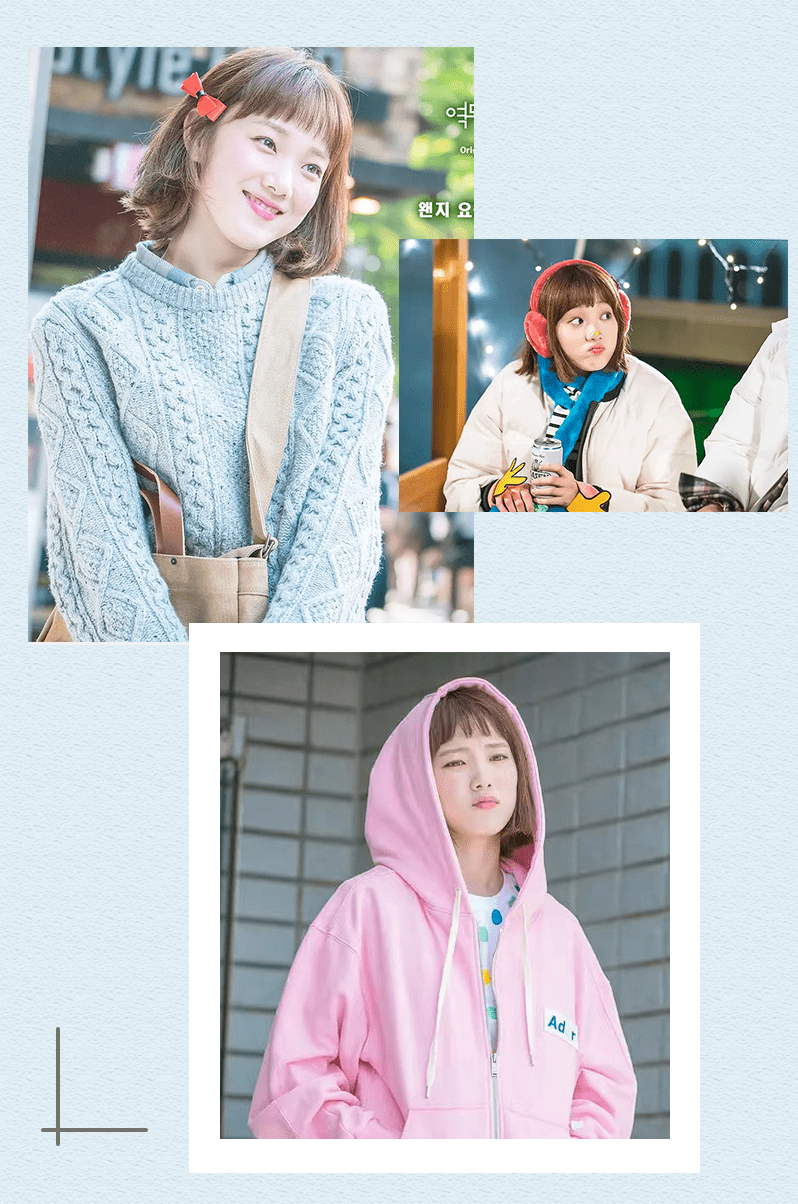 说到元气女大学生穿搭,《举重妖精金福珠》里的李圣经真的完美演绎!