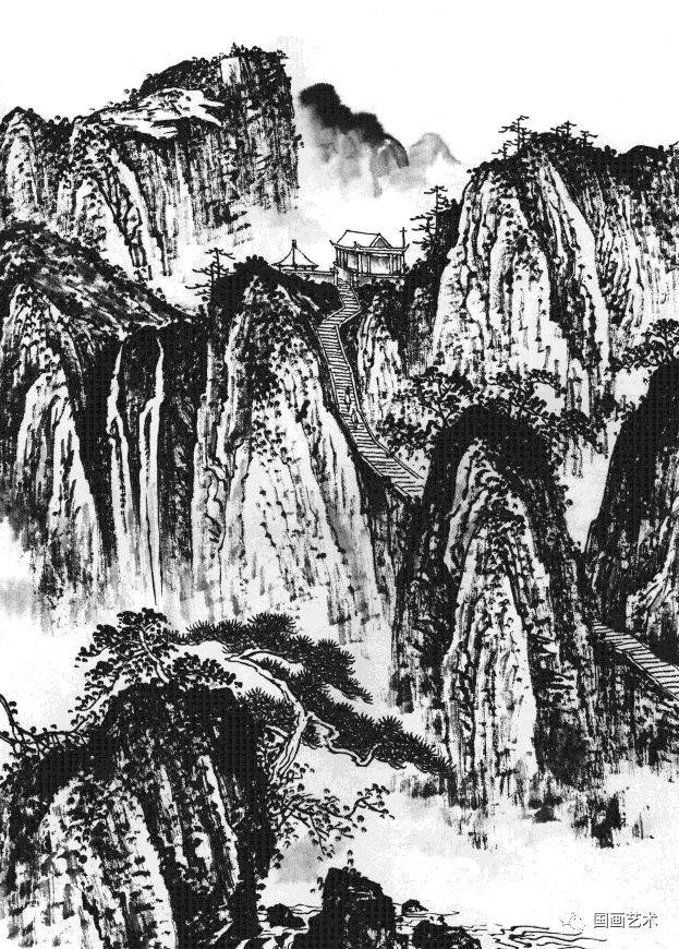 泰山迎客松画法示范