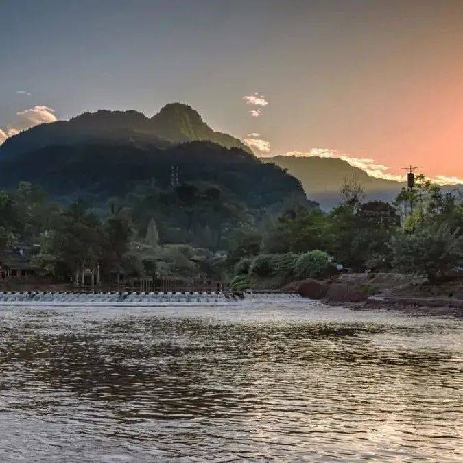 在柳江古镇,邂逅一次日落黄昏_夕阳_晚霞_落日