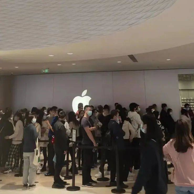 临近春节,苹果iPhone门店销售排长队_市场_手机_旺季
