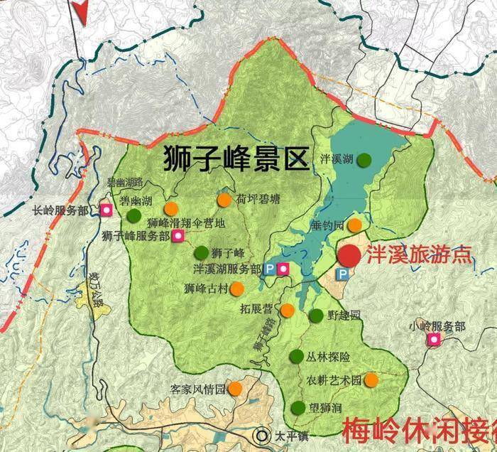 狮子峰景区地图图片