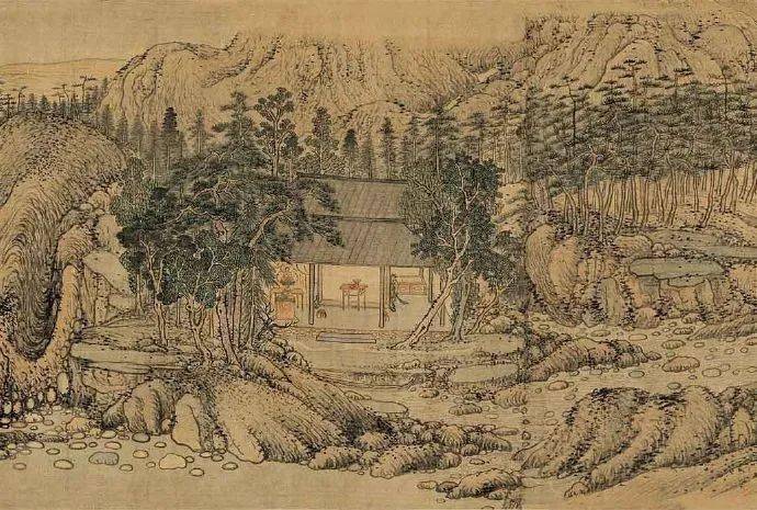 明宋旭仿黄鹤山樵辋川别墅图卷鉴赏