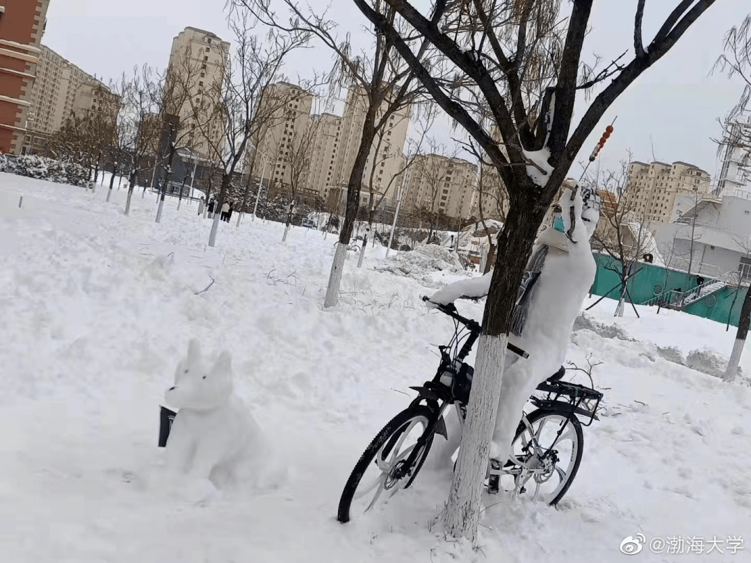 雪雕_雪堆_同學