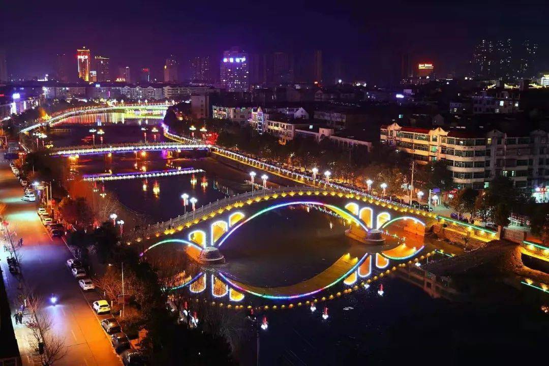 聚焦丨汉阴流光溢彩迎新年璀璨夜景美如画