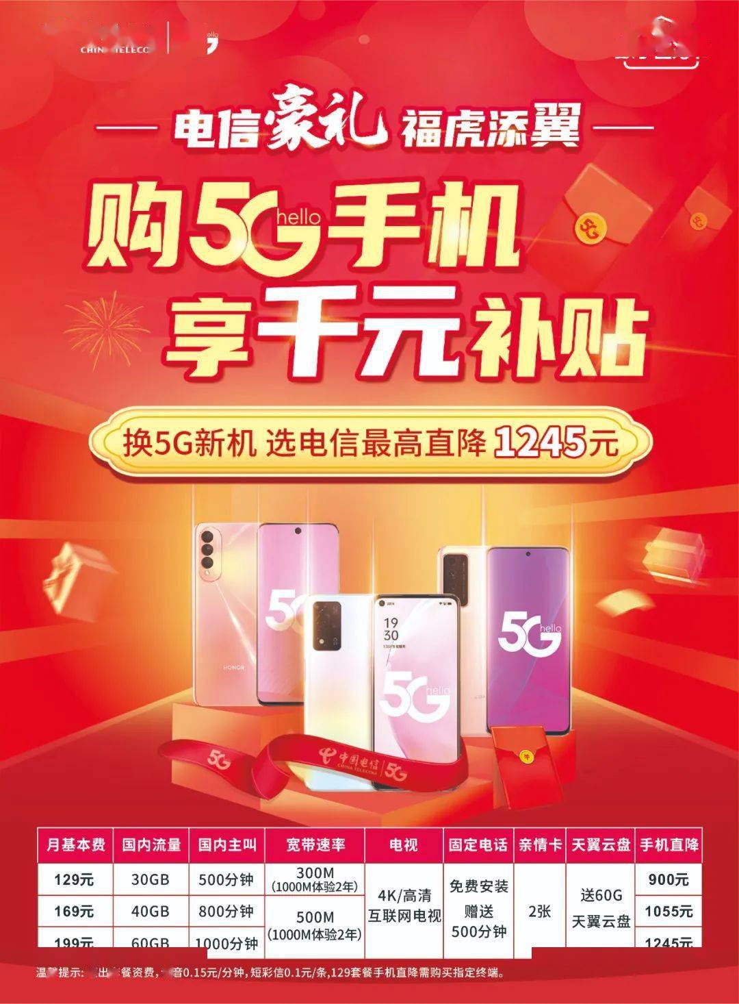 新年福利已送达,请您查收!_电信_买手机_宽带
