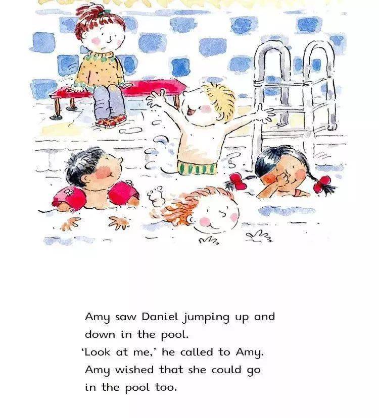 英语书Amy游泳图片