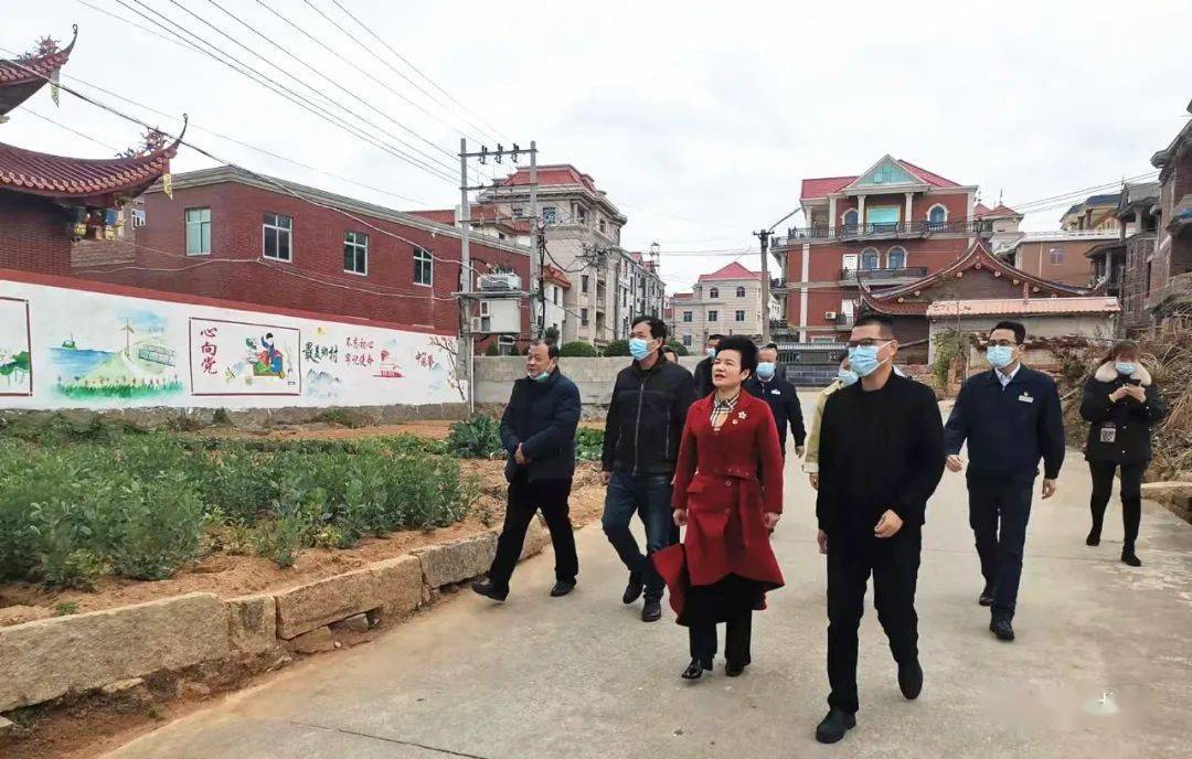 在忠门镇后坑村调研示范村创建情况1月28日上午,党工委委员,管委会