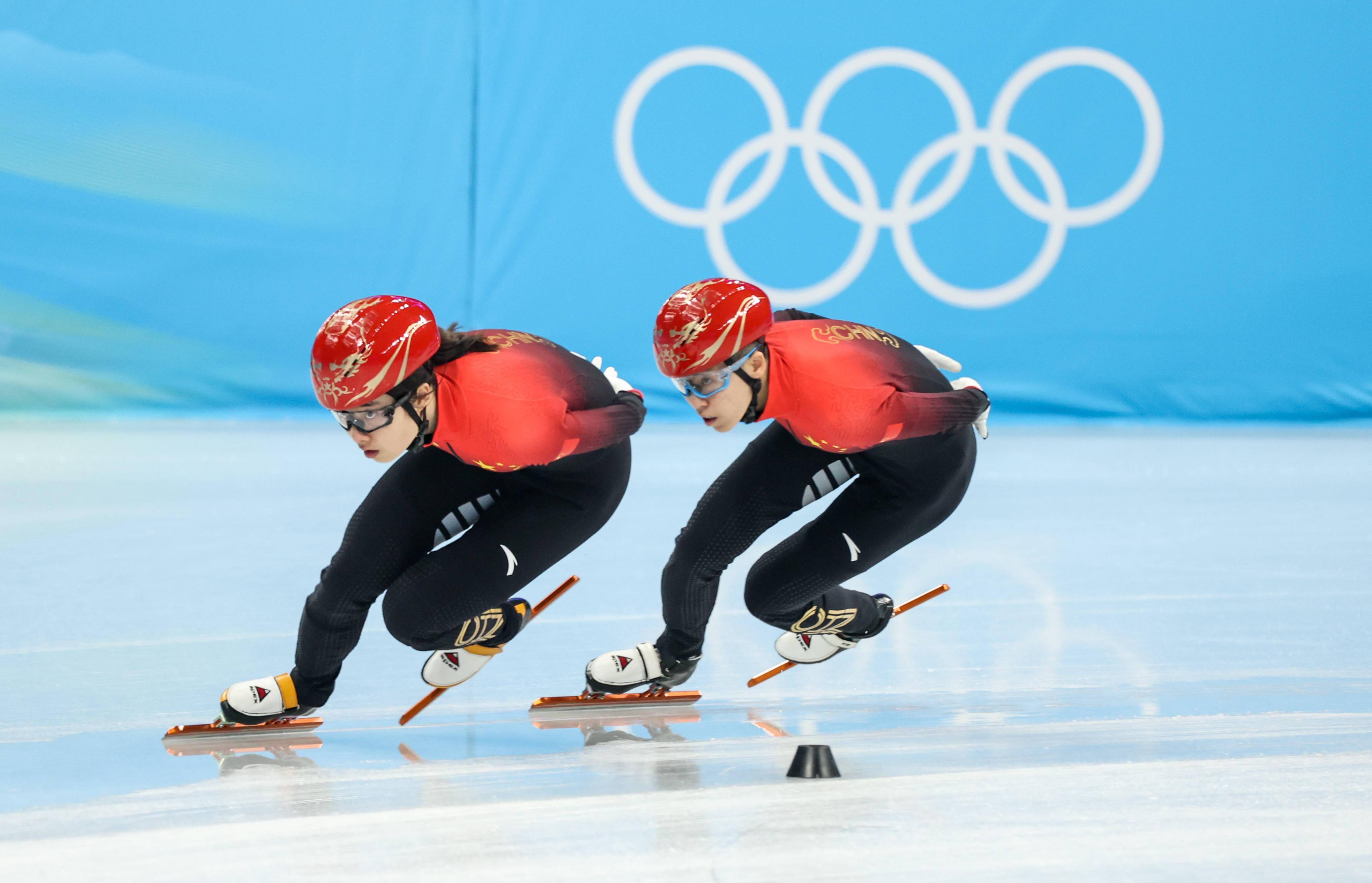 新華社照片,北京,2022年1月30日1月30日,中國運動員在短道速滑訓練中.