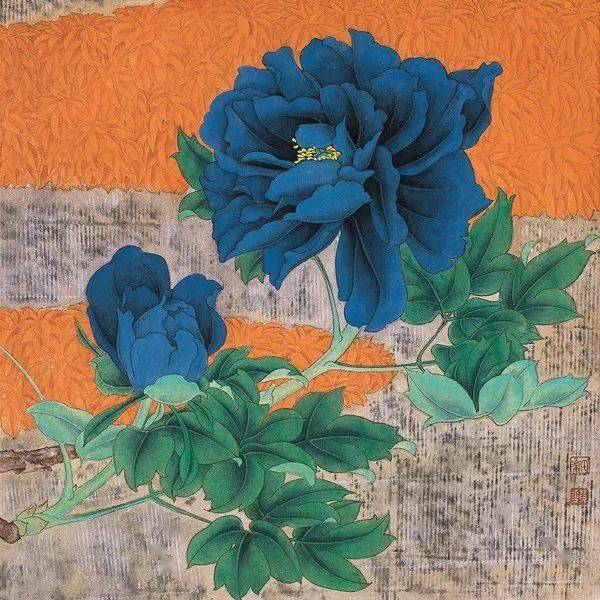 饱和的色彩丰满的构图充满张力的工笔花卉