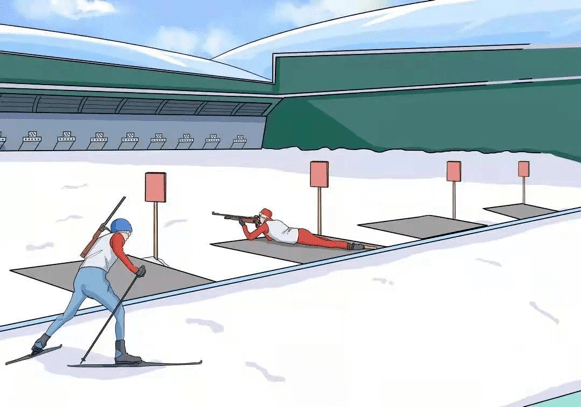 冬奥滑道赛场画图片