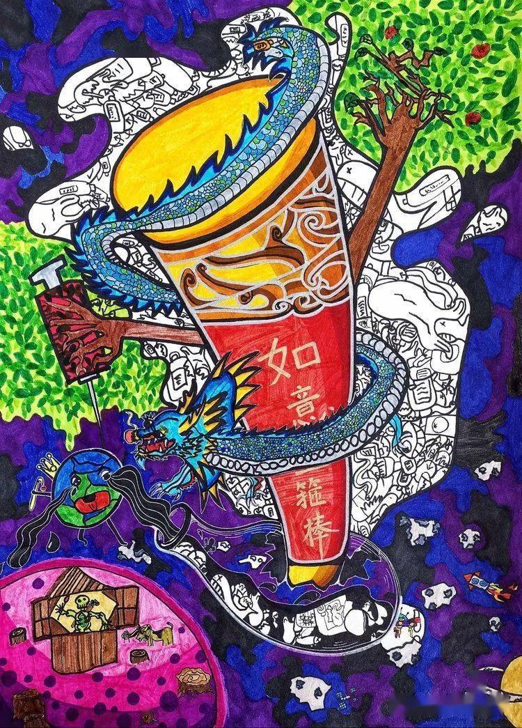 落实十个一之掌握一项艺术技能个人才艺秀绘画小明星张辰泽