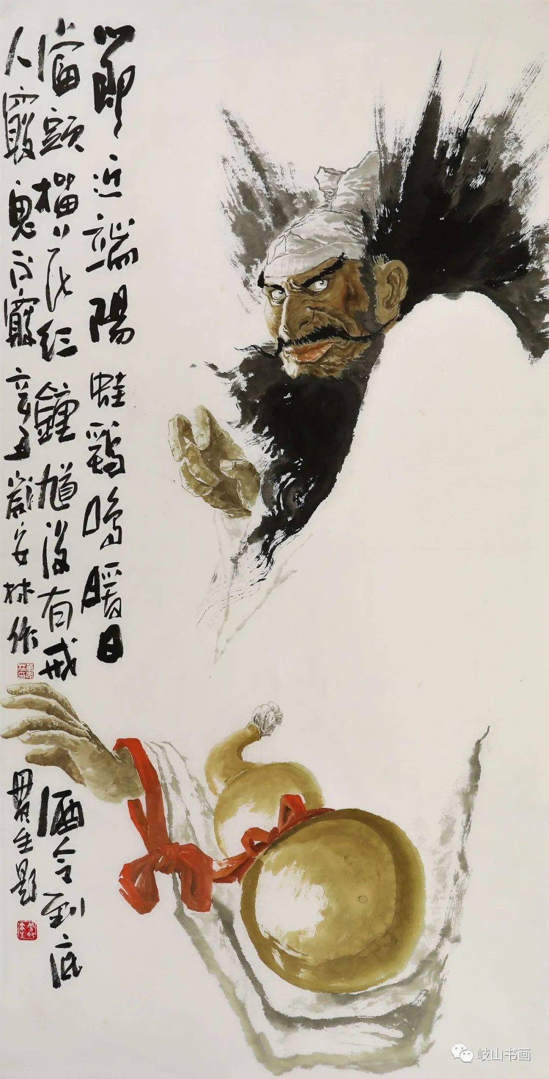 董安林国画作品钟馗赐福