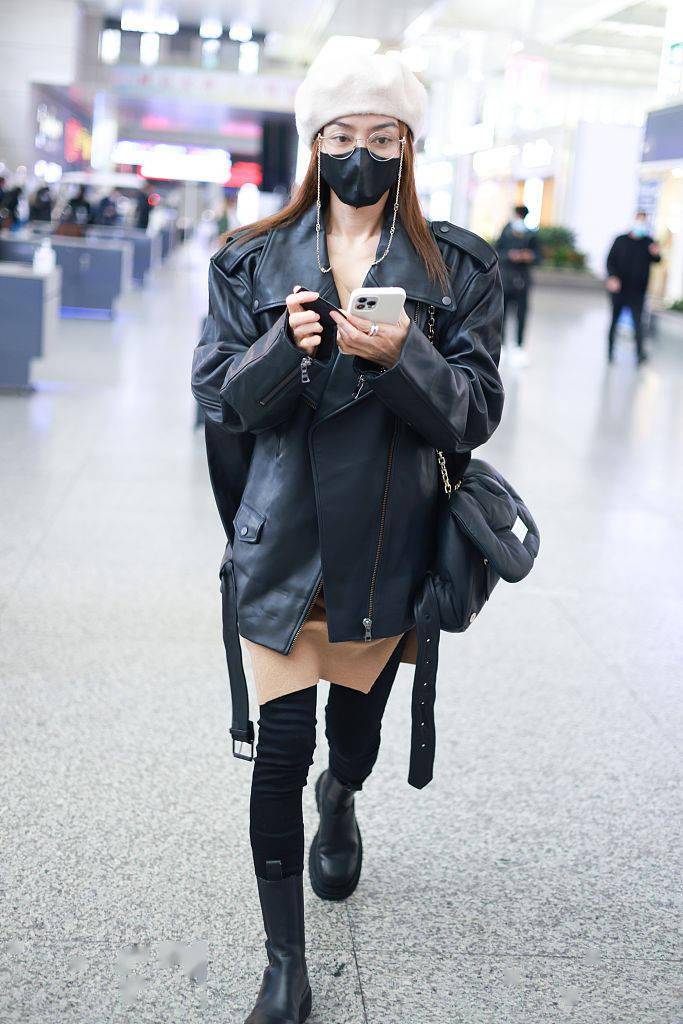 皮衣长靴一定是最帅cp这样搭配帅过男朋友