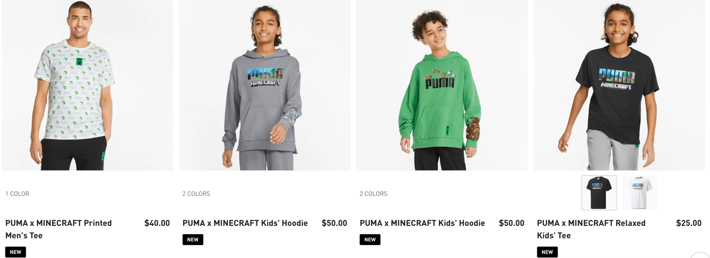 服装|《我的世界》与 PUMA 推出联名服装，售价 25 美元起