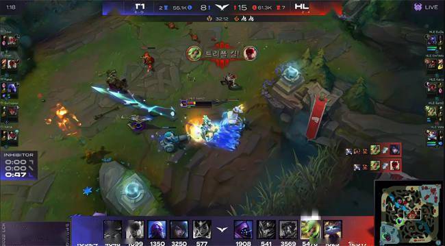 中路|LOL-LCK：Faker维克托致命射线融化后排，T1 2-1击败HLE豪取七连胜