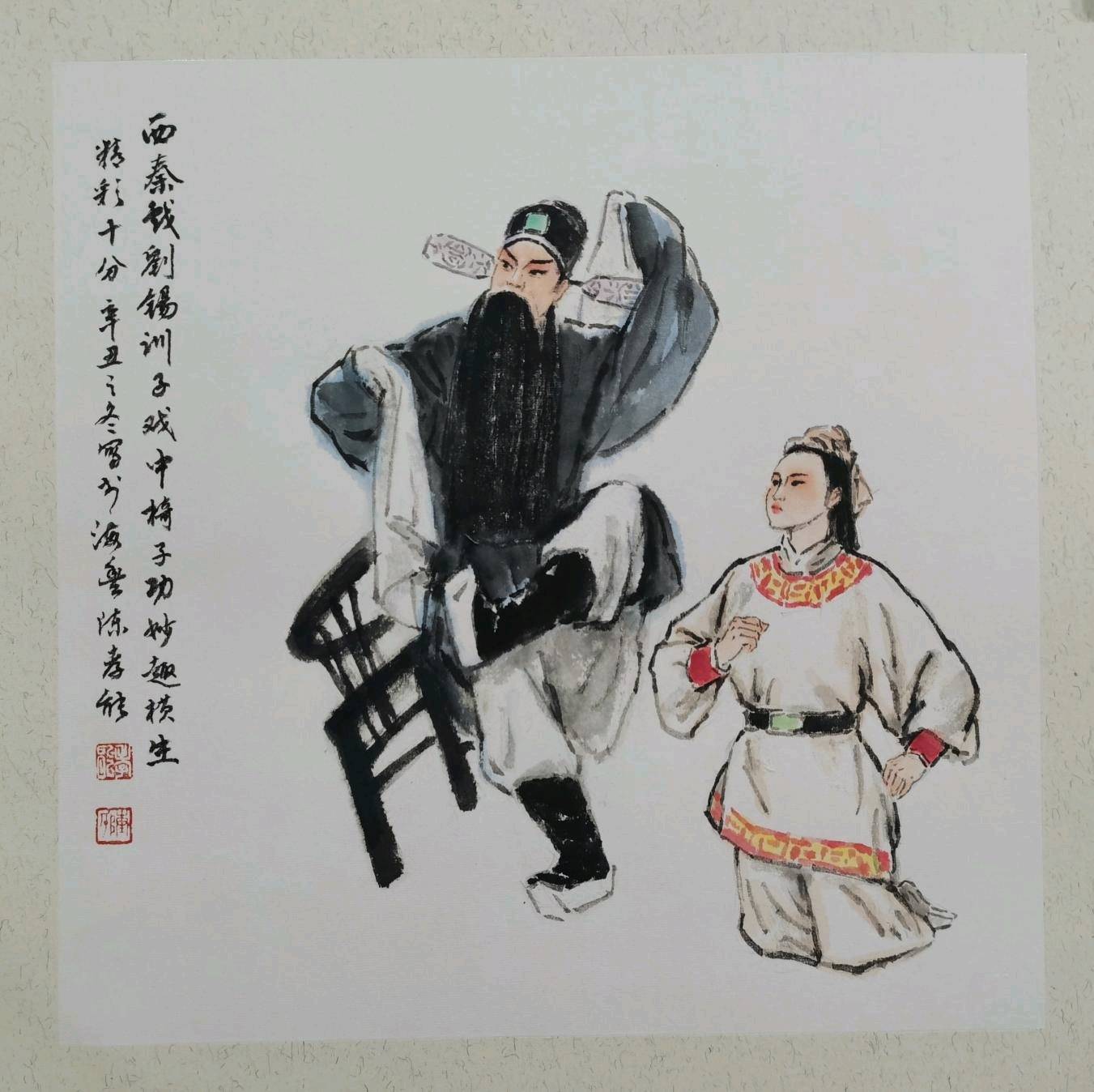 墨里大戏解乡愁陈孝能戏曲人物画展在海丰博物馆举行