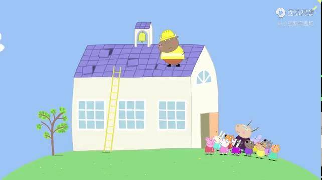 小猪佩奇6好主意学校屋顶漏水小狗提议举行游园会筹集钱