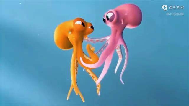 两只章鱼秀恩爱结果惩罚来了搞笑动画章鱼的爱