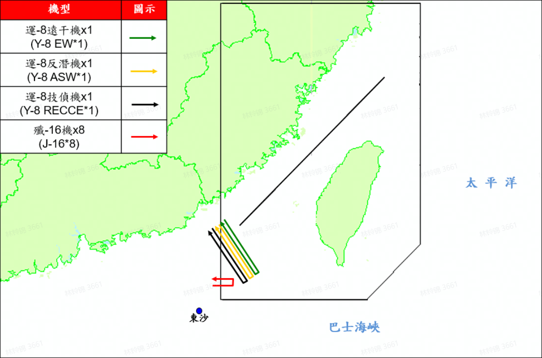 台军昨日11架次解放军军机进入台西南空域