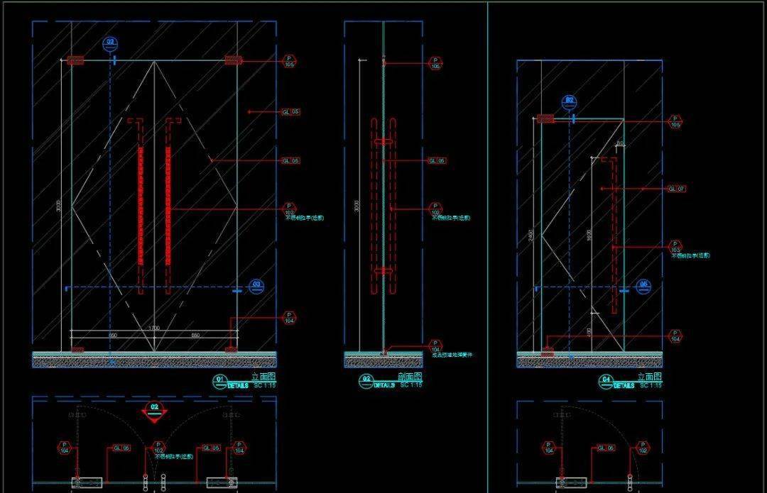 cad立面图门的画法图片