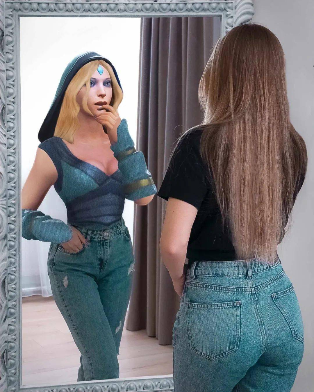 原型|这个小姐姐算是把DOTA2和世界名画玩透了