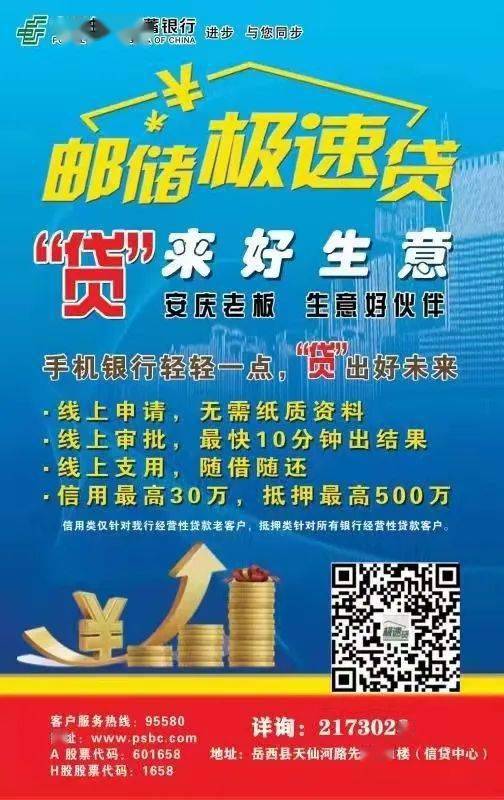 @岳西人，有贷款需求的，这条消息必须看，邮储银行……