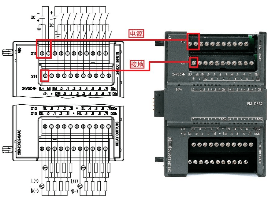 s7-1200模拟量接线图图片