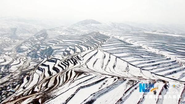 甘肃|壮美！云瞰甘肃宕昌“梯田雪”